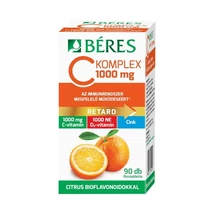 Béres C Komplex 1000 mg filmtabletta, C- és D3-vitamint, cinket és citrus bioflavonoidokat tartalmazó étrend-kiegészítő készítmény, 90 db