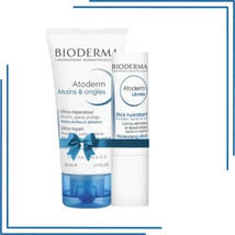 BIODERMA ATODERM KEDVENCEK CSOMAG AJAKÍRREL Atoderm Kéz- és körömápoló krém 50ml + BIODERMA Atoderm Ajakápoló stift 4g