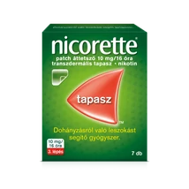 Nicorette® patch áttetsző 10 mg/16 óra transzdermális tapasz 7x