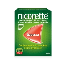 Nicorette® patch áttetsző 25 mg/16 óra transzdermális tapasz 7x
