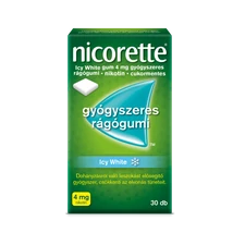 Nicorette® Icy White gum 4 mg gyógyszeres rágógumi 30x