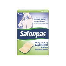 Salonpas 105 mg/31,5 mg gyógyszeres tapasz 5x