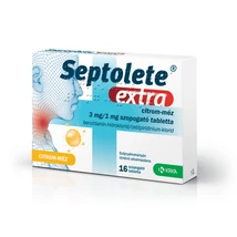 Septolete Extra 3 mg/1 mg szopogató tabletta Citrom-Méz ízű 16x