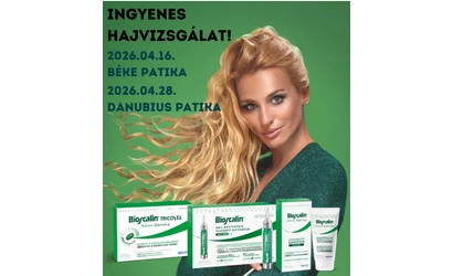 Ingyenes Bioscalin hajvizsgálat a Béke (április 16.) és Danubius Gyógyszertárban (április 28.)