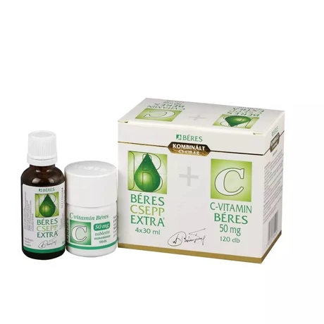 Béres Csepp Extra bels.old.csepp+C-vitamin 50 mg t (4x30ml+120x)