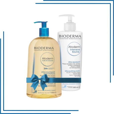 BIODERMA ATODERM ÁPOLÓ CSOMAG  intenzív balzsam 500ml + olajos tusfürdő 1000ml
