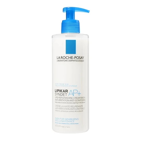 La Roche-Posay Lipikar Syndet AP+ Lipidpótló krém-tusfürdő irritáció és viszketés ellen 400 ml