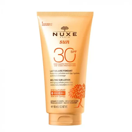 Nuxe Sun naptej arcra és testre SPF30 150ml