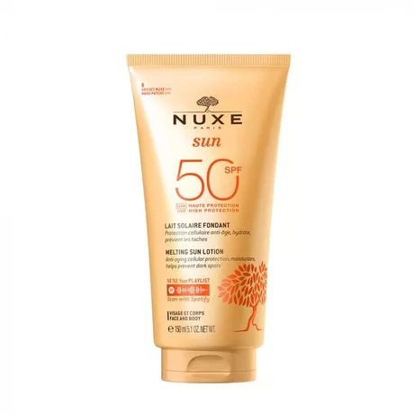 Nuxe Sun naptej arcra és testre spf50 150ml