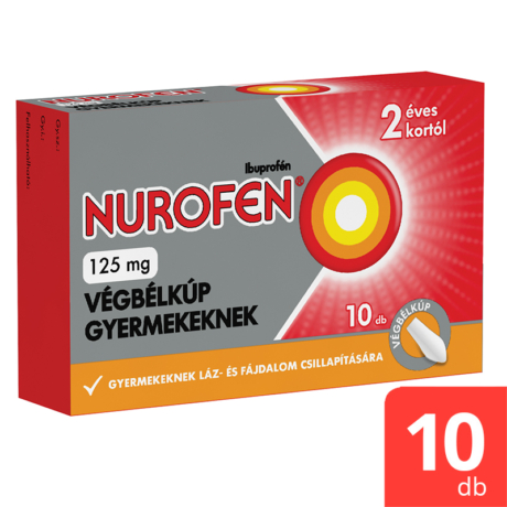 Nurofen 125 mg végbélkúp gyermekeknek 10x
