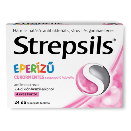 Strepsils eperízű cukormentes szopogató tabletta 24x