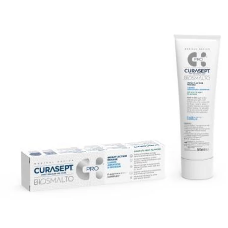 CURASEPT BIOSMALTO MOUSSE PRO, OTTHONI, 50 ML, FOGSZUVASODÁS, ABRÁZIÓS ÉS ERÓZIÓS HATÁSOK ELLEN, ENYHE MENTOL