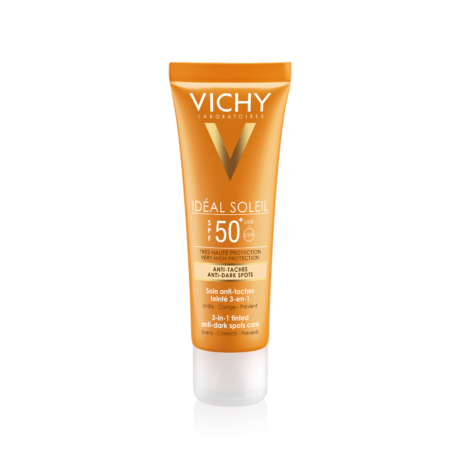 Vichy Idéal Soleil pigmentfoltok elleni színezett napvédő krém SPF50+ 50 ml