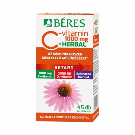 Béres Retard C-vitamin 1000 mg + Herbal filmtabletta 45x