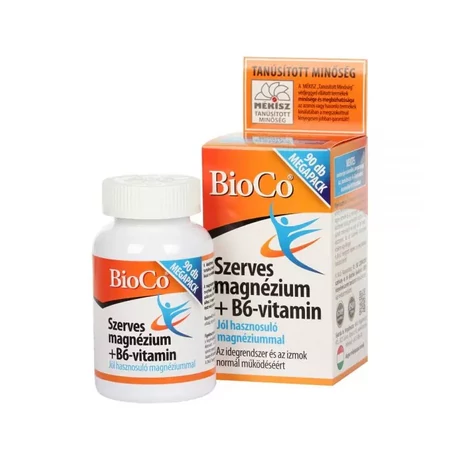 BioCo Szerves magnézium + B6 tabletta 90db