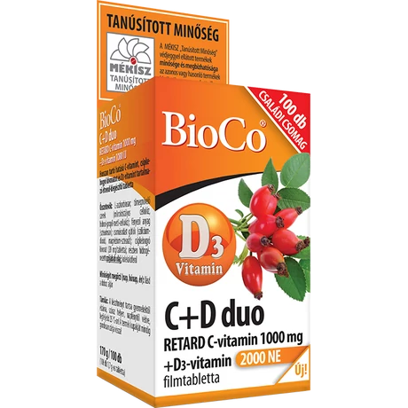 BioCo C+D3 DUO retard filmtabletta 100x