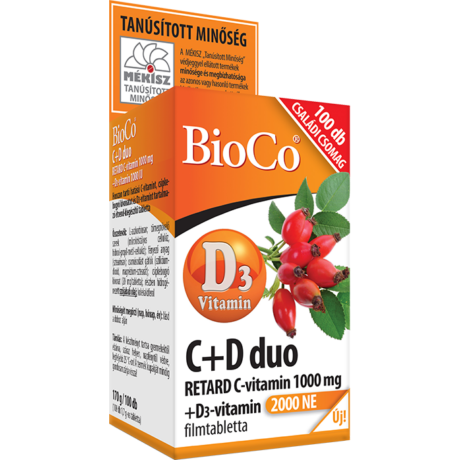 BioCo C+D3 DUO retard filmtabletta 100x