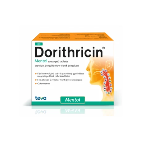 Dorithricin szopogató tabletta - mentolos 40x