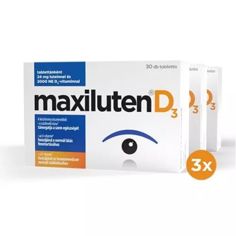 Maxiluten D3 Lutein tabletta 3x30x