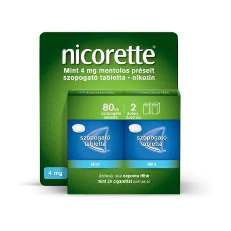 NICORETTE MINT 4MG MENTOL PRESELT SZOP.TABL.80X