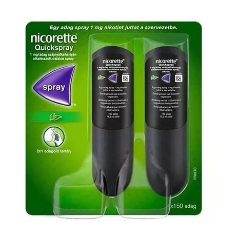 Nicorette Quickspray 1 mg/adag szájnyálkahártya spray 2x1 adagoló