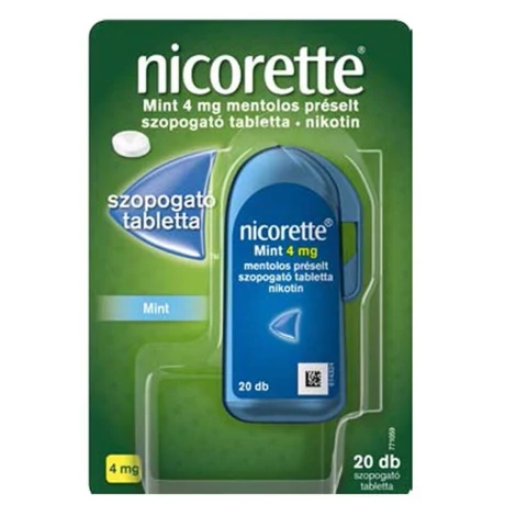 Nicorette Mint 4 mg szopogató tabletta Mentol 20x