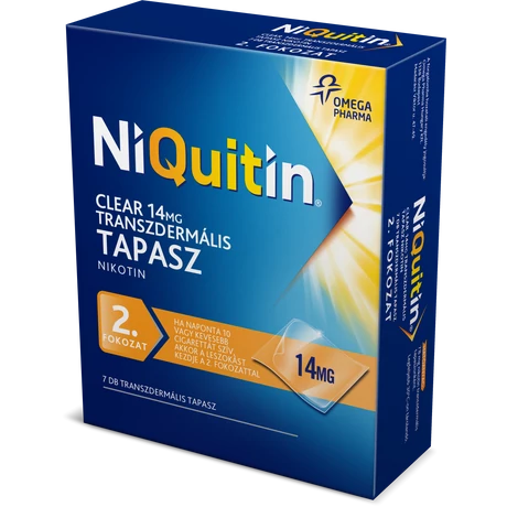 NIQUITIN CLEAR 14 MG TRANSZD.TAP. 7X