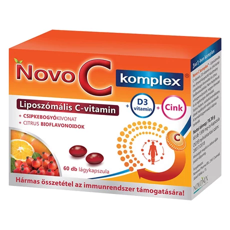 Novo C Komplex liposzómás C D3 Zn kapszula 60x
