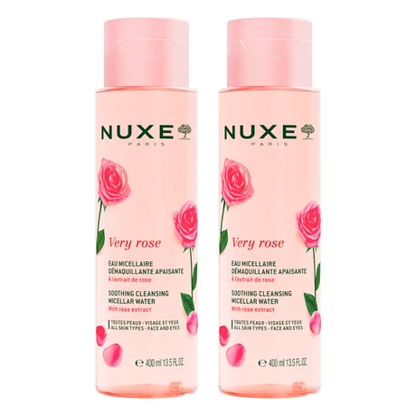 NUXE VERY ROSE Nyugtató arctisztító micellás víz DUOPACK 2x400 ml
