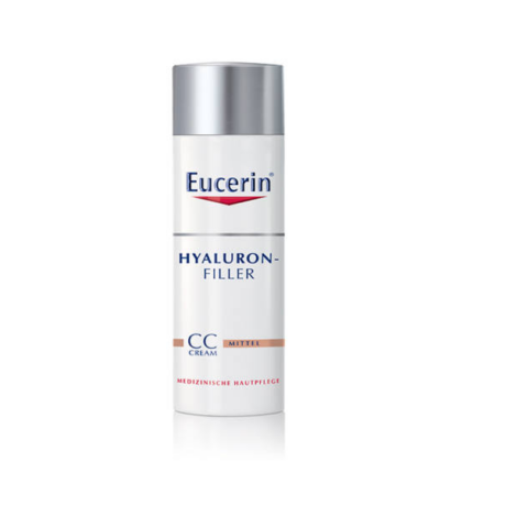Eucerin Hyaluron-Filler Ráncfeltöltő színezett nappali CC krém medium árnyalat 50ml