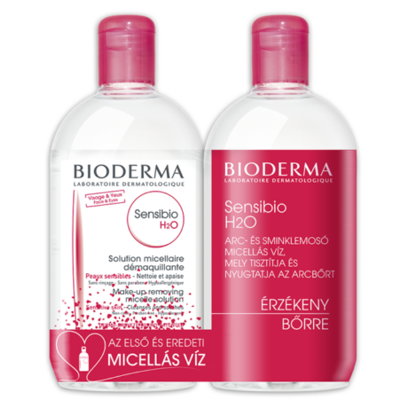 BIODERMA Sensibio H2O arc- és sminklemosó micellaoldat duo 2X500ml
