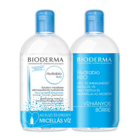 BIODERMA Hydrabio H2O arc- és sminklemosó micellaoldat duo 2X500ml