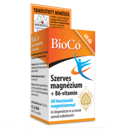 BioCo Szerves magnézium + B6 tabletta 60db