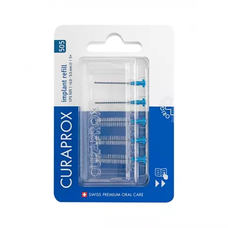 Curaprox CPS Implant 505 kék fogköztisztító kefe  (5 db)