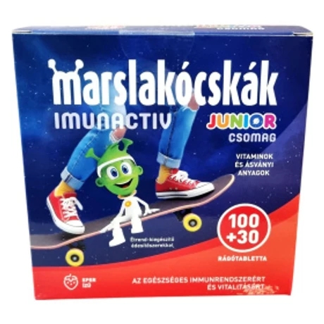 Marslakócskák Imunactiv rágótabletta eper ízű 100x+30x