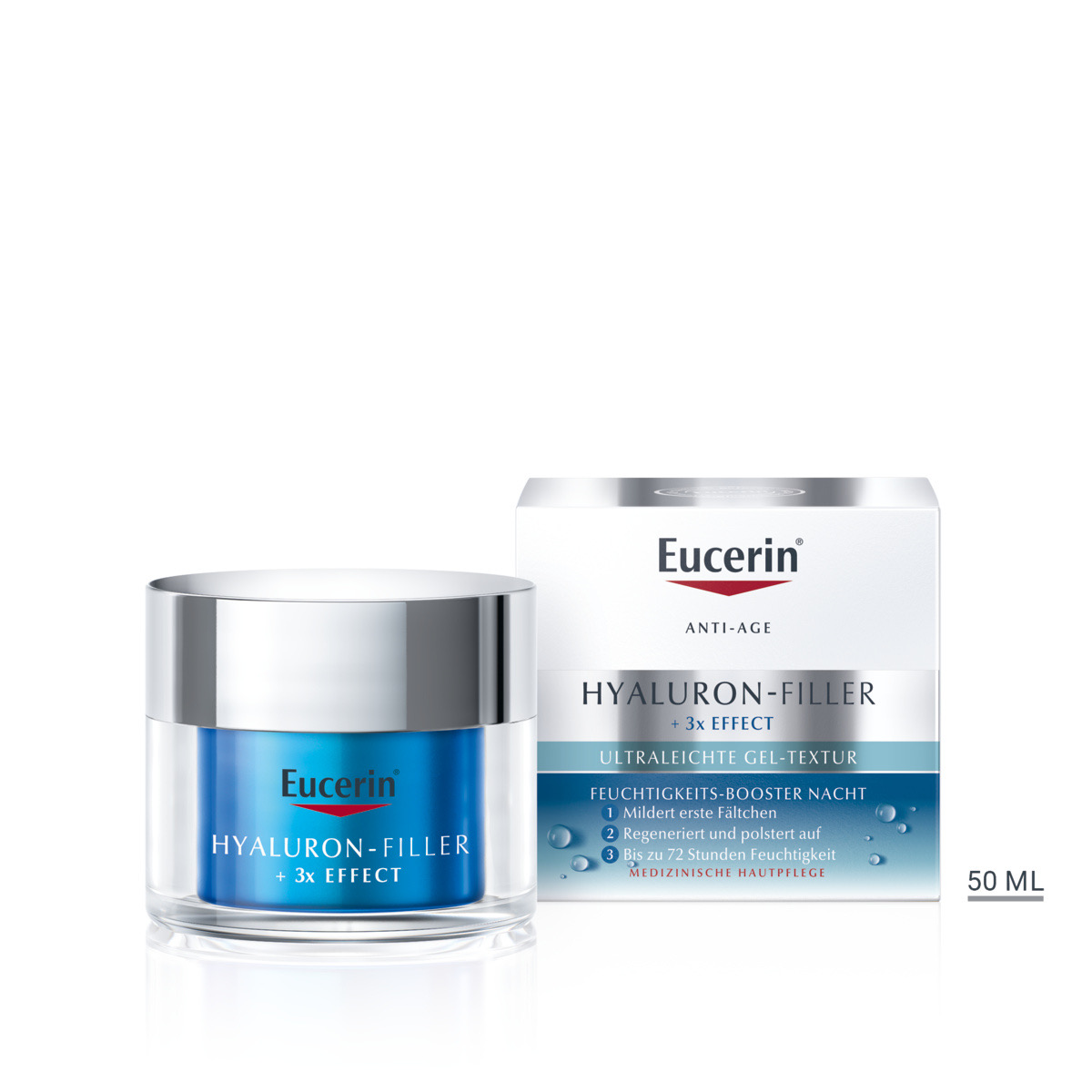 Eucerin Hyaluron-Filler ráncfeltöltő, éjszakai hidratáló gél textúrájú arckrém 50 ml