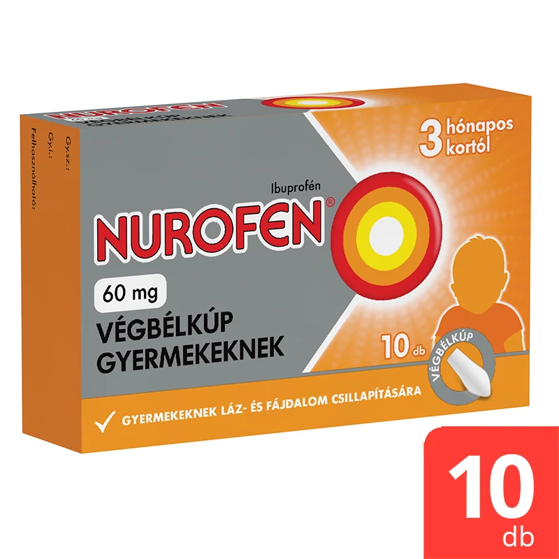 Nurofen 60 mg végbélkúp gyermekeknek 10x