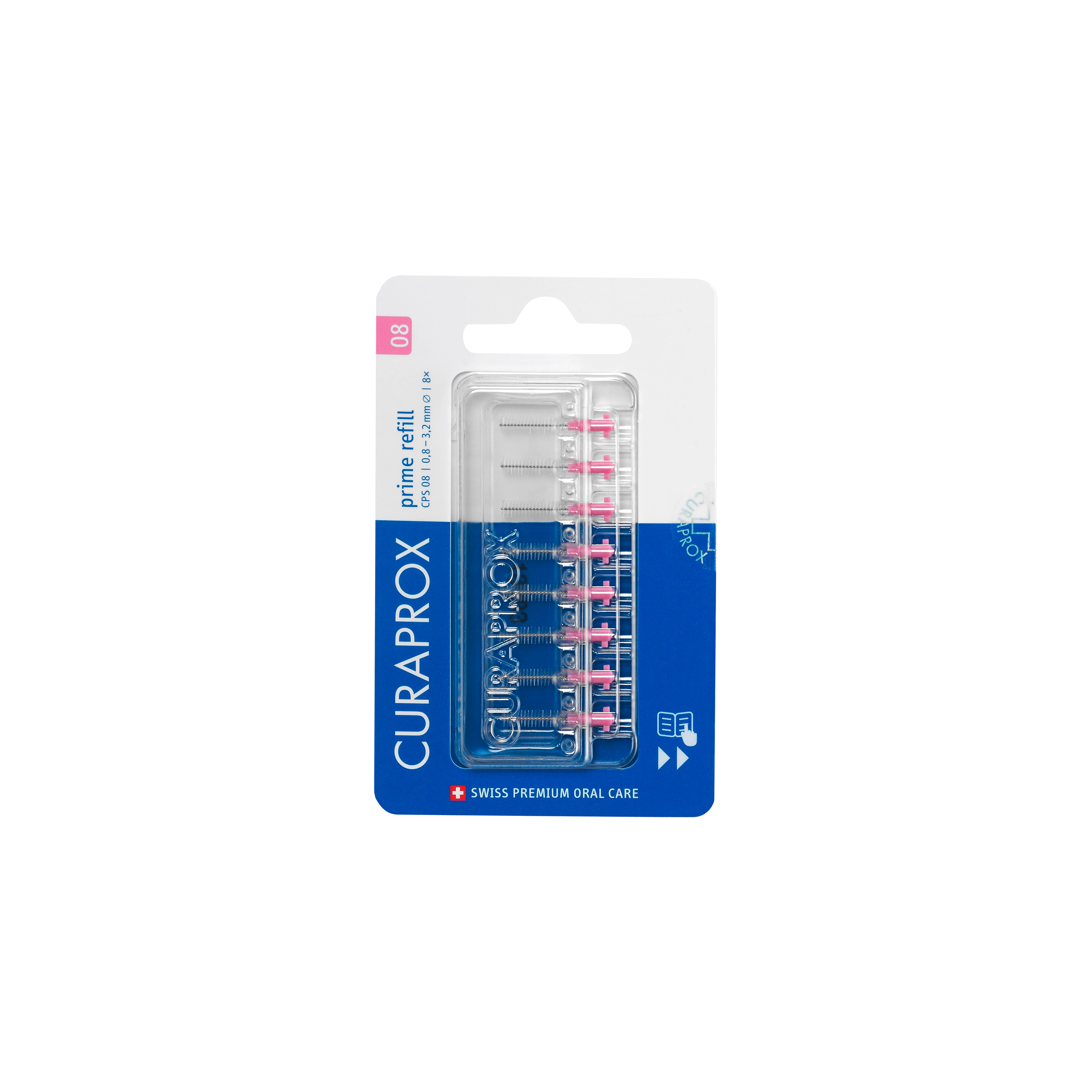Curaprox CPS 08 prime utántöltő fogköztisztító kefe (8 db)