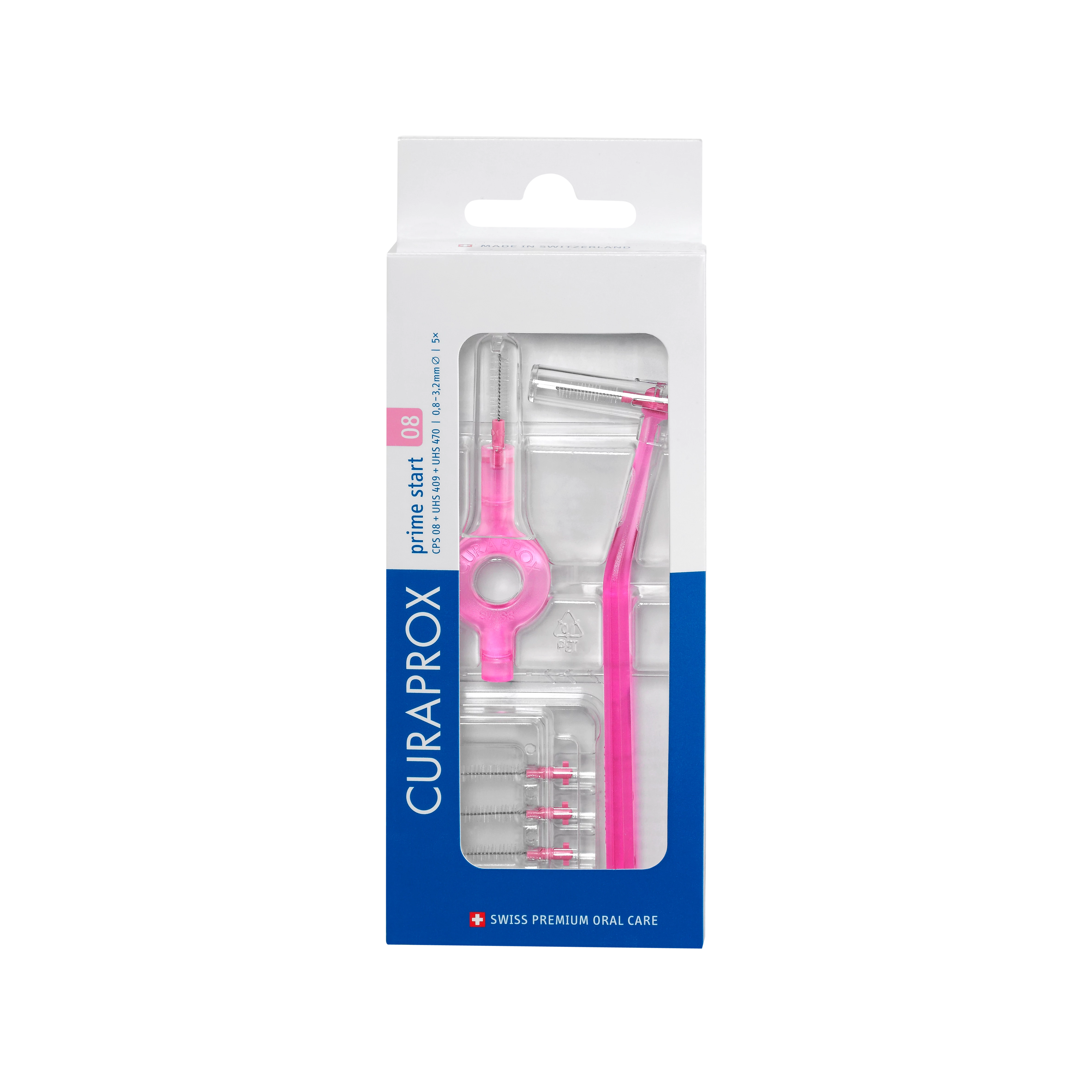 Curaprox CPS 08 prime start fogköztisztító kefe (5 db)  kétféle tartónyéllel