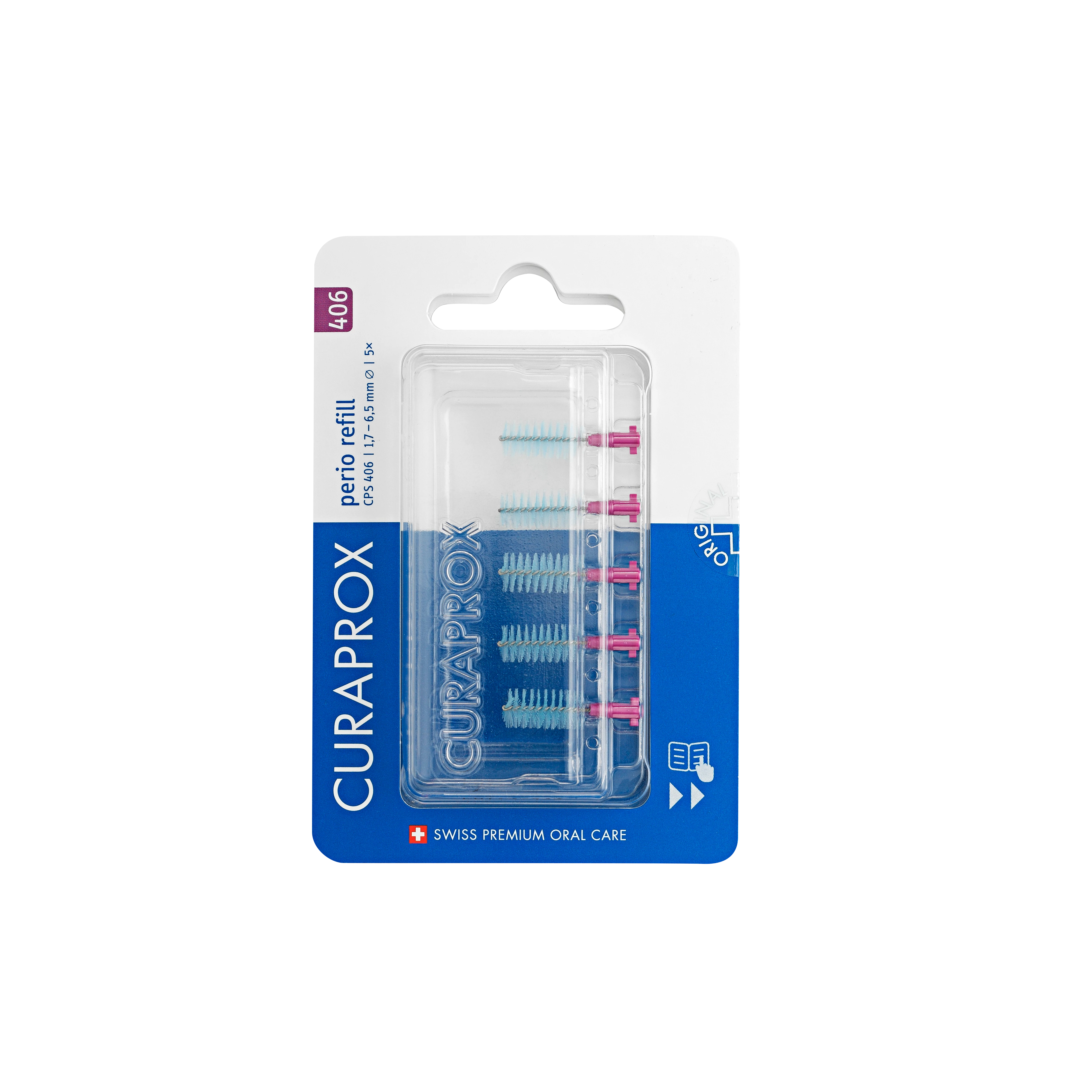 CURAPROX CPS 406 PERIO VILÁGOSLILA FOGKÖZTISZTÍTÓ KEFE 4 DB