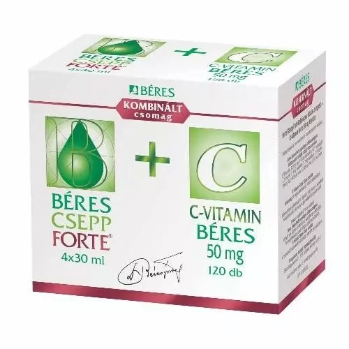 Béres Csepp Forte belsől.old.cseppek+C-vitamin (4x30ml+120x)