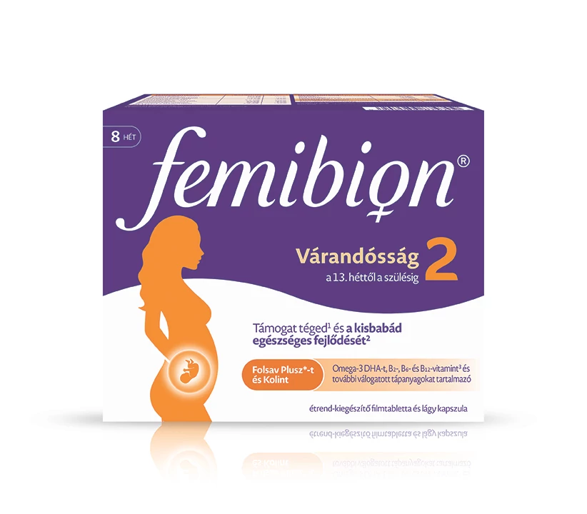 Femibion 2 Várandósság étrend-kiegészítő 8 heti adag 56 db kapszula + 56 db tabletta
