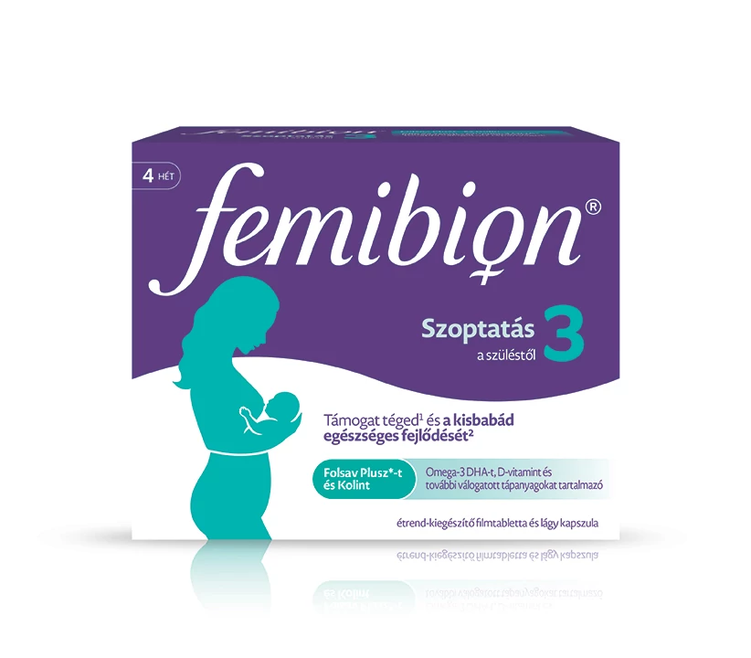 Femibion 3 Szoptatás étrend-kiegészítő 28 db kapszula + 28 db tabletta