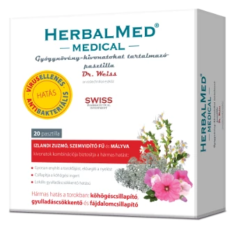 Herbalmed Medical SWISS gyógynövény pasztilla 20x