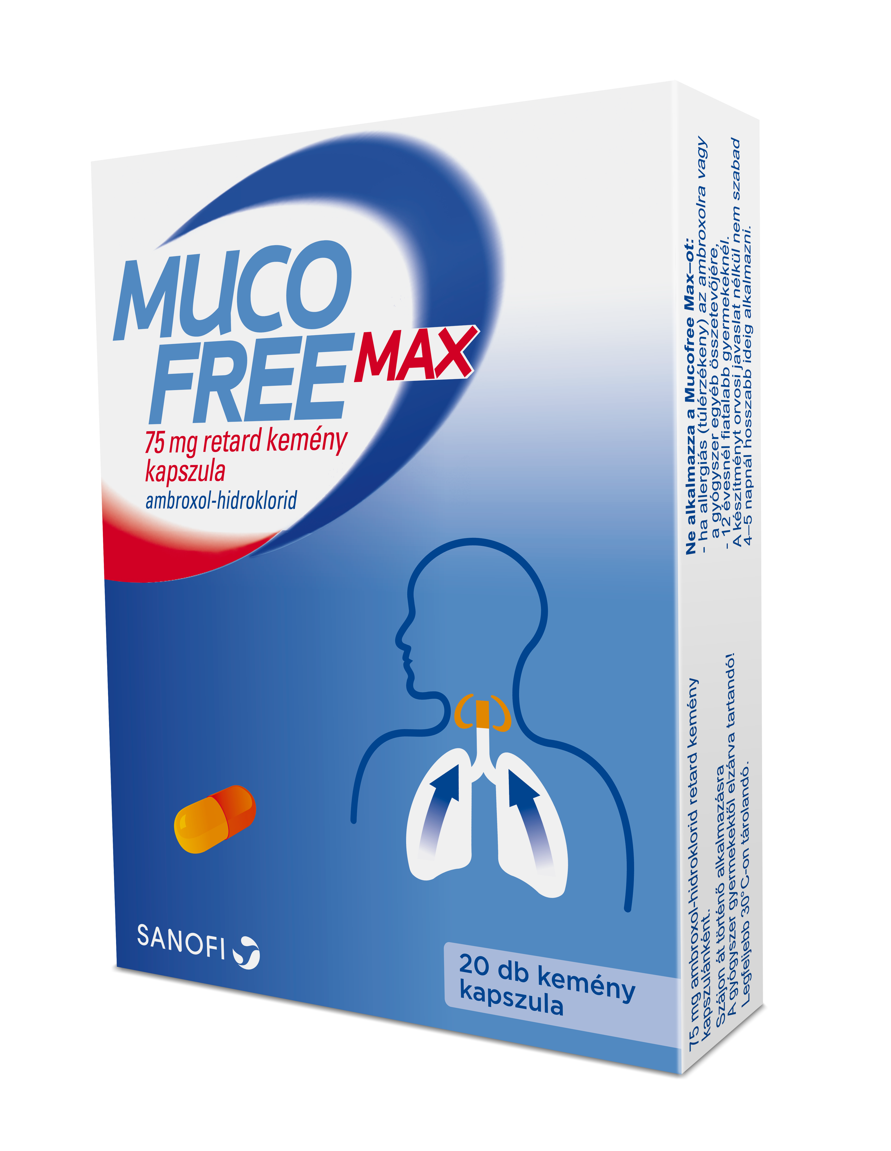 Mucofree Max 75 mg retard kemény kapszula 20x