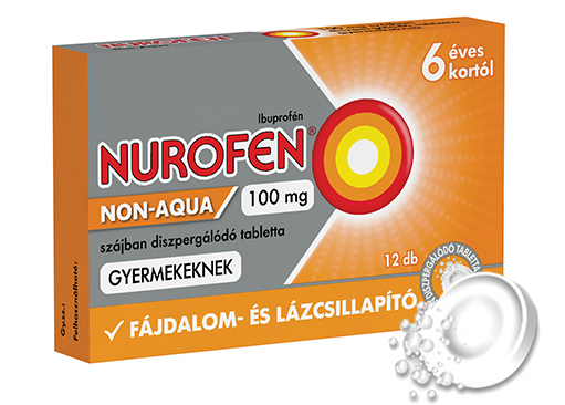 Nurofen Non-Aqua 100 mg szájban diszpergálódó tabletta gyermekeknek 12x