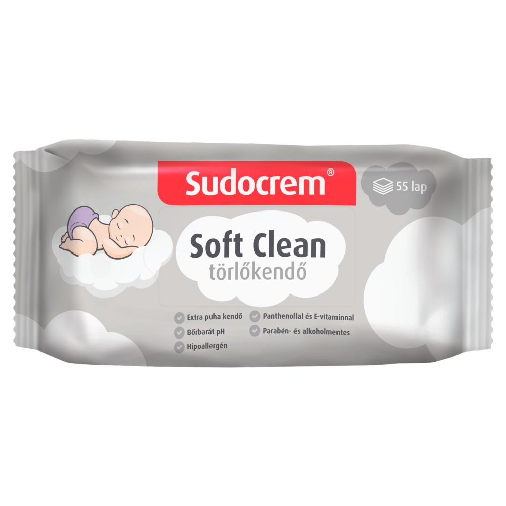 Sudocrem® Soft Clean nedves törlőkendő 55x