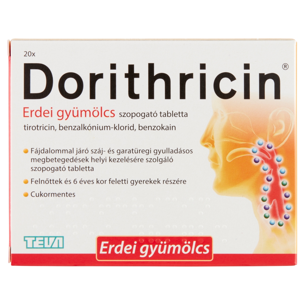 Dorithricin szopogató tabletta - Erdei gyümölcsös 20x