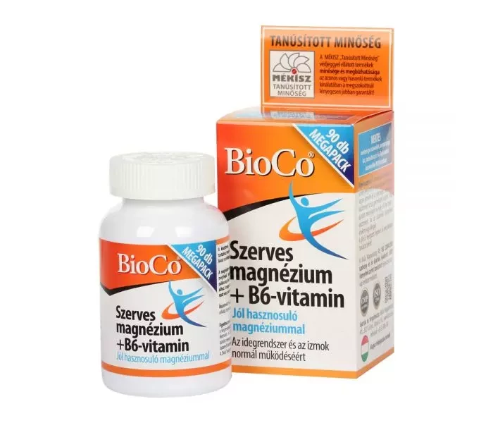 BioCo Szerves magnézium + B6 tabletta 90db