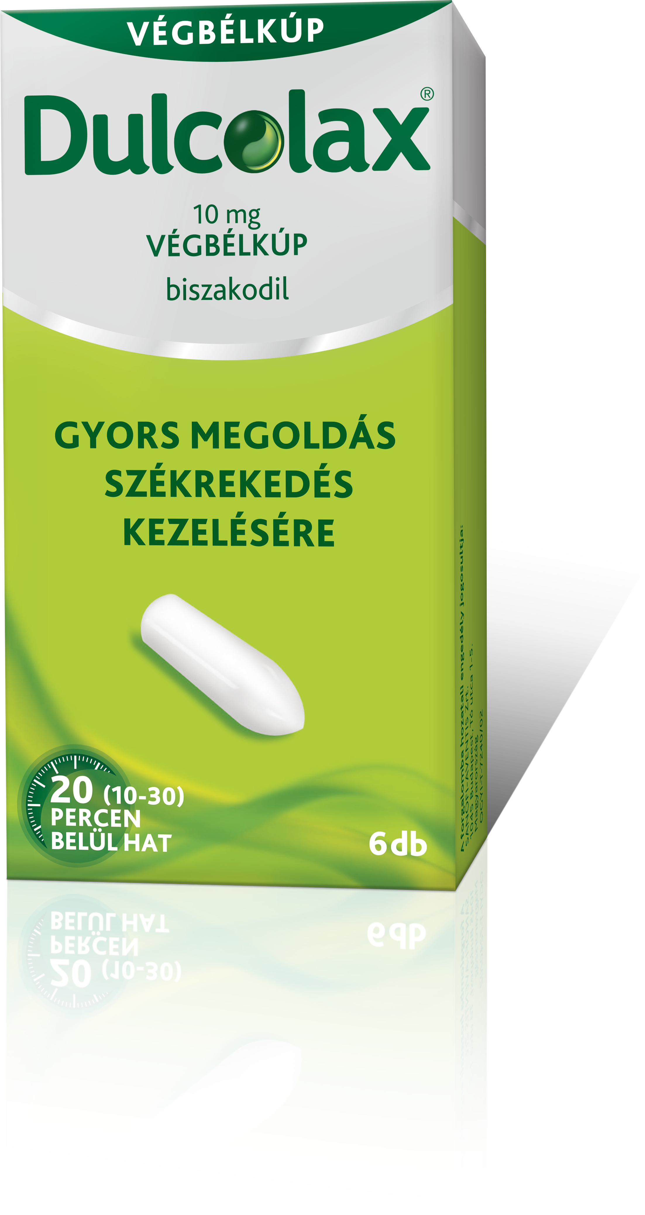 Dulcolax 10 mg végbélkúp 6x